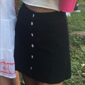 H&M Black Corduroy Skirt